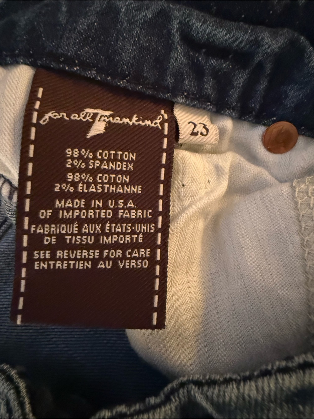 NWT vintage made in USA 7FAM A-Pocket Flare Jeans - Picture 6 of 9
